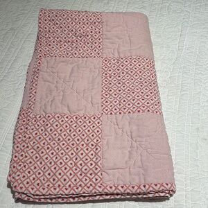 Pink crib quilt or lap quilt